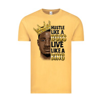 Vintage Mustard hustle like a boss live like a king malia Vintage Tee - MaliasSmallBusiness