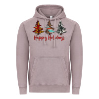 Vintage Zinc happy holidays christmas trees Vintage Hoodie - Jasminsmagicworld