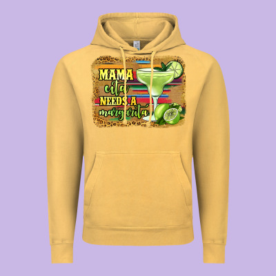Mama Cita Needs A Margarita Vintage Hoodie Designed By Jasminsmagicworld