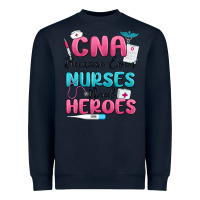 Navy cna because even nurses need heroes Heavyweight Sweatshirt - MaliasSmallBusiness