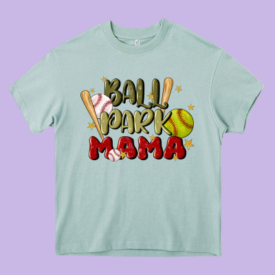 Ballpark Mama Heavy Core Tee Designed By Jahusdesignshop