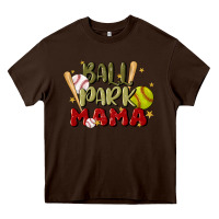 Chocolate Brown ballpark mama Heavy Core Tee - JahusDesignShop