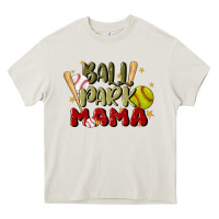 Cream ballpark mama Heavy Core Tee - JahusDesignShop