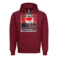 Burgundy American By Birth Canadian By Blood Patriot By Choice Zipper Hoodie - Bettercallsaul