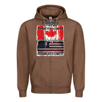 Chestnut American By Birth Canadian By Blood Patriot By Choice Zipper Hoodie - Bettercallsaul
