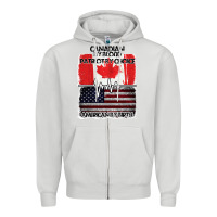 Dove Grey American By Birth Canadian By Blood Patriot By Choice Zipper Hoodie - Bettercallsaul