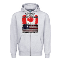 Heather Grey American By Birth Canadian By Blood Patriot By Choice Zipper Hoodie - Bettercallsaul