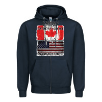 Navy American By Birth Canadian By Blood Patriot By Choice Zipper Hoodie - Bettercallsaul