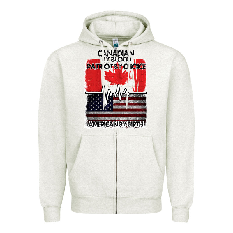 American By Birth Canadian By Blood Patriot By Choice Zipper Hoodie by Bettercallsaul | Teevron