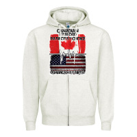 Oatmeal Heather American By Birth Canadian By Blood Patriot By Choice Zipper Hoodie - Bettercallsaul