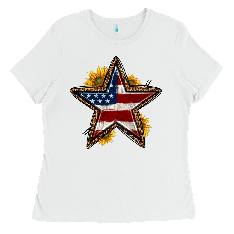 Western 4th Of July Star Ladies Tee by HRA Design Shop | Teevron