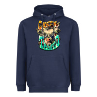 Navy Can't be tamed cow Heavyweight Hoodie - HowdyJamesFarm