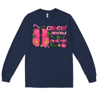 Navy crocin' around the christmas tree Long Sleeve Tee - MaliasSmallBusiness