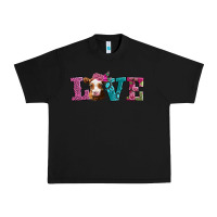 Black love with guernsey cow Urban Heavy Tee - AdoDesignShop