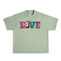 Oil Green love with guernsey cow Urban Heavy Tee - AdoDesignShop