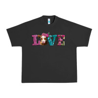 Pigment Black love with guernsey cow Urban Heavy Tee - AdoDesignShop