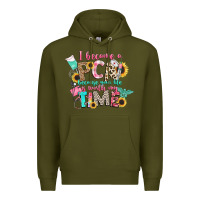 Army Green i became a cna because your life is worth my time Premium Hoodie - CowGirlArtShop