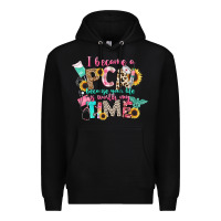Black i became a cna because your life is worth my time Premium Hoodie - CowGirlArtShop