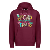 Burgundy i became a cna because your life is worth my time Premium Hoodie - CowGirlArtShop
