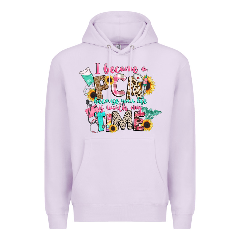 I Became A Cna Because Your Life Is Worth My Time Premium Hoodie by CowGirlArtShop | Teevron