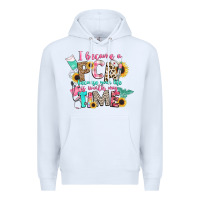 White i became a cna because your life is worth my time Premium Hoodie - CowGirlArtShop
