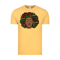 Vintage Mustard afro diva Vintage Tee - MaliasSmallBusiness