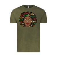 Vintage Olive afro diva Vintage Tee - MaliasSmallBusiness
