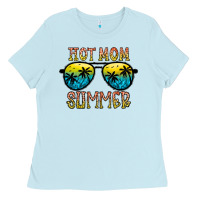 Baby Blue hot mom summer Ladies Tee - CowhideDigitalArt