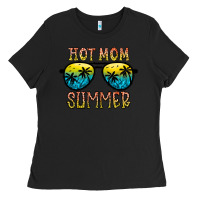 Black hot mom summer Ladies Tee - CowhideDigitalArt
