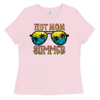 Bubblegum Pink hot mom summer Ladies Tee - CowhideDigitalArt