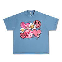Pebble Blue retro valentines day Urban Heavy Tee - MaliasSmallBusiness