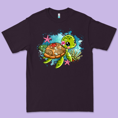 Ocean With Turtle Premium Tee Designed By Adodesignshop
