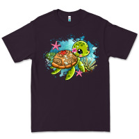 Plum ocean with turtle Premium Tee - AdoDesignShop