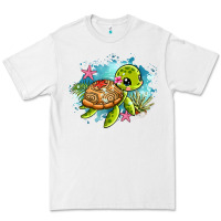 White ocean with turtle Premium Tee - AdoDesignShop