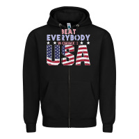 Black Usa Beat Everybody Zipper Hoodie - Bettercallsaul