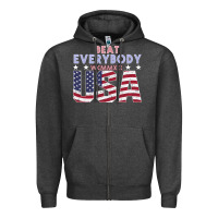 Charcoal Heather Usa Beat Everybody Zipper Hoodie - Bettercallsaul