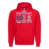 Red Usa Beat Everybody Zipper Hoodie - Bettercallsaul