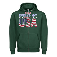 Sports Green Usa Beat Everybody Zipper Hoodie - Bettercallsaul