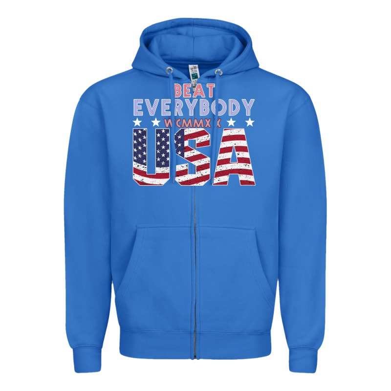 Usa Beat Everybody Zipper Hoodie by Bettercallsaul | Teevron
