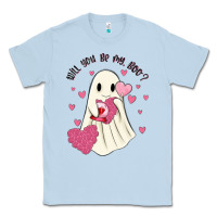 Dusty Blue will you be my boo Classic Tee - MaliasSmallBusiness