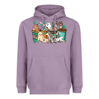 Lavender Dog coffee cups Heavyweight Hoodie - HowdyJamesFarm