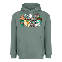 Sage Dog coffee cups Heavyweight Hoodie - HowdyJamesFarm