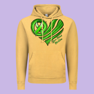 Mental Health Awareness Heart Vintage Hoodie Designed By Jasminsmagicworld
