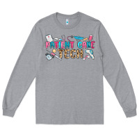 Heather Grey patient care tech Long Sleeve Tee - MaliasSmallBusiness