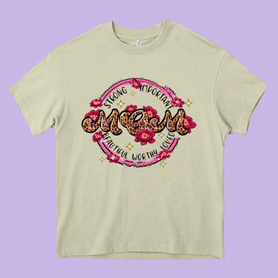 Strong Important Mom Beautiful Worthy Loved Heavy Core Tee Designed By Jahusdesignshop