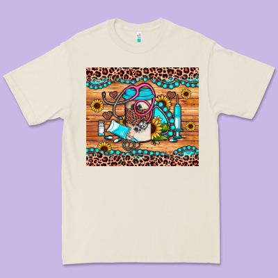 Western Gemstone Sunflower Nurse Premium Tee Designed By Jahusdesignshop