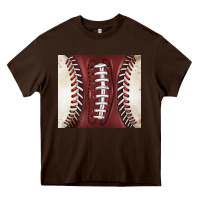 Chocolate Brown american football and baseball Heavy Core Tee - BarkalooDesign