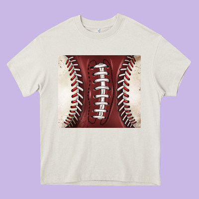 American Football And Baseball Heavy Core Tee Designed By Barkaloodesign