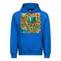 Cobalt american football coffee cups with butterfly and leopard seamless patt Urban Hoodie - BundleAndBundleShop