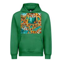 Emerald american football coffee cups with butterfly and leopard seamless patt Urban Hoodie - BundleAndBundleShop